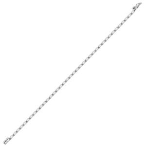 18B004-800 | 18ct White Gold 8.00ct Rub-over Natural Diamond Line Bracelet