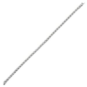 18B019-800 | 18ct White Gold 8.00ct Claw Set Natural Diamond Line Bracelet