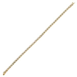 18B051-300 | 18ct Yellow Gold 3.00ct Claw Set Natural Diamond Line Bracelet