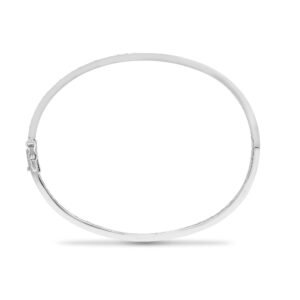 18BG010 | 18ct White Gold Natural Diamond Bangle
