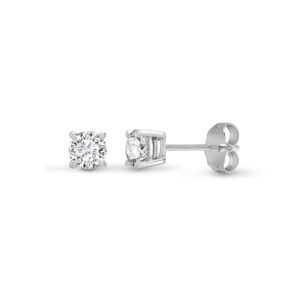 18E005-075 | 18ct White Gold 75pts Natural Diamond Earrings