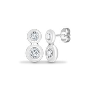 18E451 | 18ct White 0.25ct 2 Natural Diamond Drop Earrings