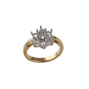 18M130-125 | 18ct Yellow and White Gold 1.25ct Natural Diamond 7 Stone Cluster Ring Mount
