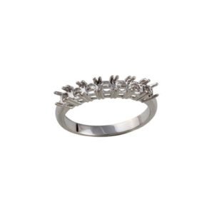 18M947-050 | 18ct White 0.50ct Natural Diamond 7 stone 1/2 Eternity Ring Mount