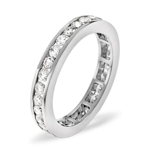 18WFE001-100-HSI | 18ct White Gold Channel Set Full Eternity Ring Natural Diamond 1.00ct H Si