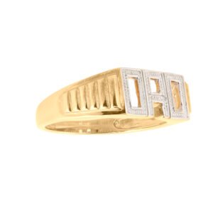 9R668 | 9ct Yellow Gold 0.01ct Natural Diamond DAD Ring