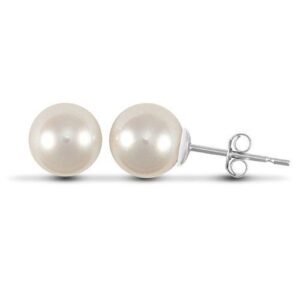 AES065 | JN Jewellery 925 Silver 6.5mm Cultured Seawater Akoya Pearl Stud Earrings
