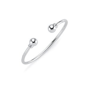 AKB012 | 925 Sterling Silver Solid Torque Baby / Childrens Bangle.
