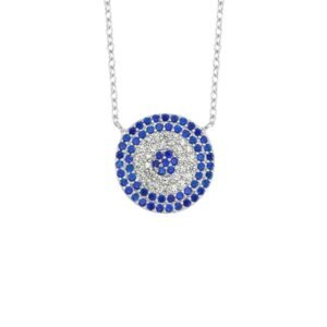 ANC066 | 925 Silver CZ Set Clister Necklace