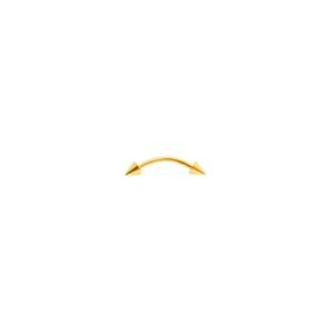 JBJ126 | 9ct Yellow 13mm Curved Coned Barbell (Eyebrow)