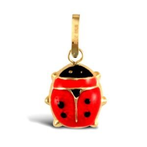 JPC243 | 9ct Yellow Gold Enamel Ladybird Charm
