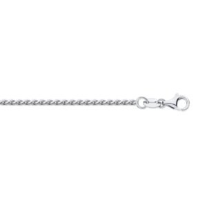 PCN003A-16 | 950 Platinum Diamond Cut Spiga 1.10mm Pendant Chain