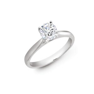 PTR005-100-JI1 | Platinum 1ct Solitaire Natural Diamond Wed-fit Ring