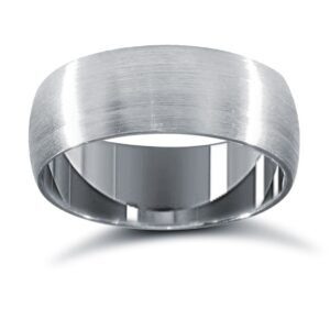 WCTPD7-01 | Palladium Standard Weight Court Profile Satin Wedding Ring